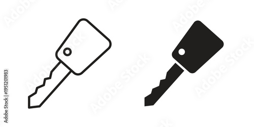 Car key icon in line design. icon for website design, mobile app, ui