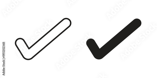 Checkmark icon in line design. icon for website design, mobile app, ui