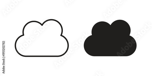 Cloud icon in line design. icon for website design, mobile app, ui
