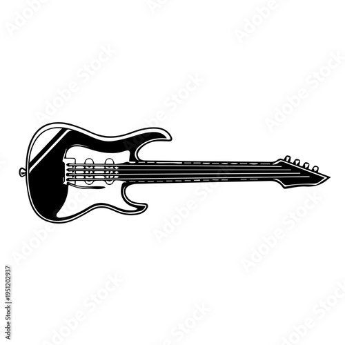 Electric Guitar Illustration Vector Icon