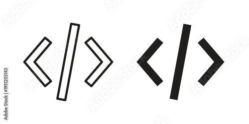 Code icon in line design. icon for website design, mobile app, ui