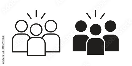 Community icon in line design. icon for website design, mobile app, ui