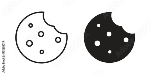 Cookie icon in line design. icon for website design, mobile app, ui