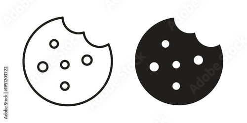 Cookie icon in line design. icon for website design, mobile app, ui