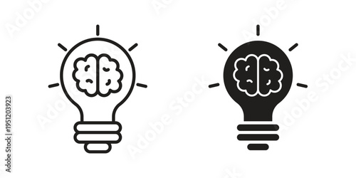 Creative idea icon in line design. icon for website design, mobile app, ui