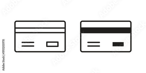 Credit card icon in line design. icon for website design, mobile app, ui