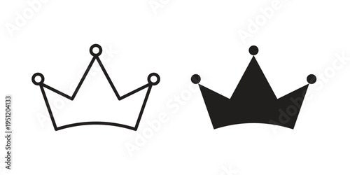 Crown icon in line design. icon for website design, mobile app, ui