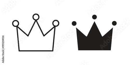 Crown icon in line design. icon for website design, mobile app, ui