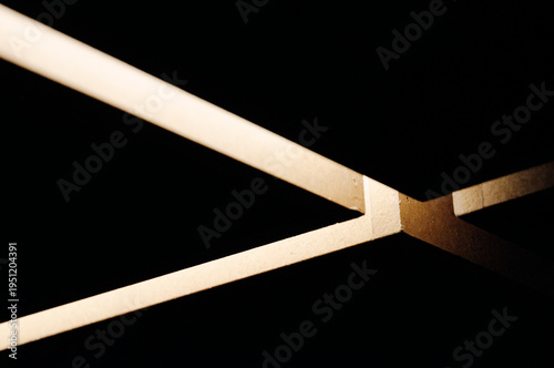 Foto Minimalist Geometric Intersect: Light and Shadow Abstract