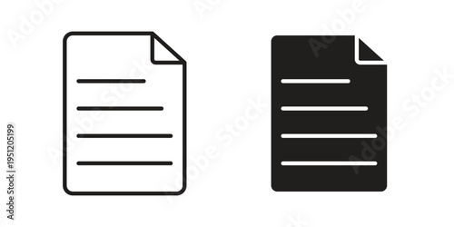 Document icon in line design. icon for website design, mobile app, ui