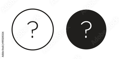Doubts button icon in line design. icon for website design, mobile app, ui