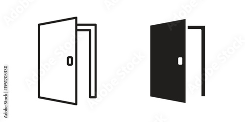 Door icon in line design. icon for website design, mobile app, ui