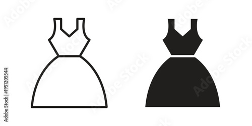 Dress icon in line design. icon for website design, mobile app, ui