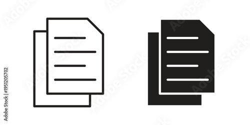 Duplicate icon in line design. icon for website design, mobile app, ui