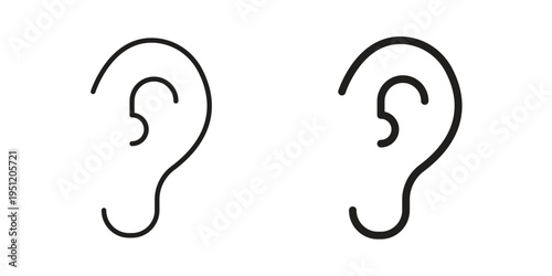 Ear icon in line design. icon for website design, mobile app, ui