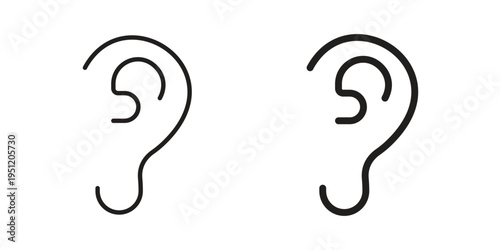 Ear icon in line design. icon for website design, mobile app, ui