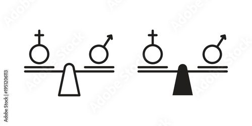 Equality icon in line design. icon for website design, mobile app, ui