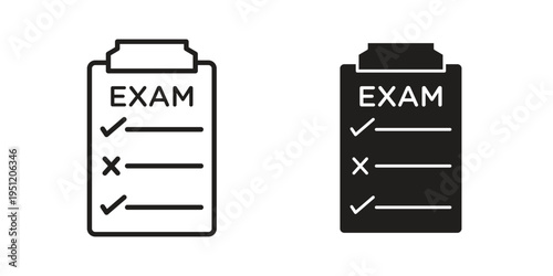 Exam icon in line design. icon for website design, mobile app, ui