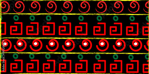 A bright background for the Independence Day of African Americans.Geometric and round shapes on a black background.Vector illustration