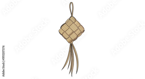 Traditional woven hanging decoration ornament.