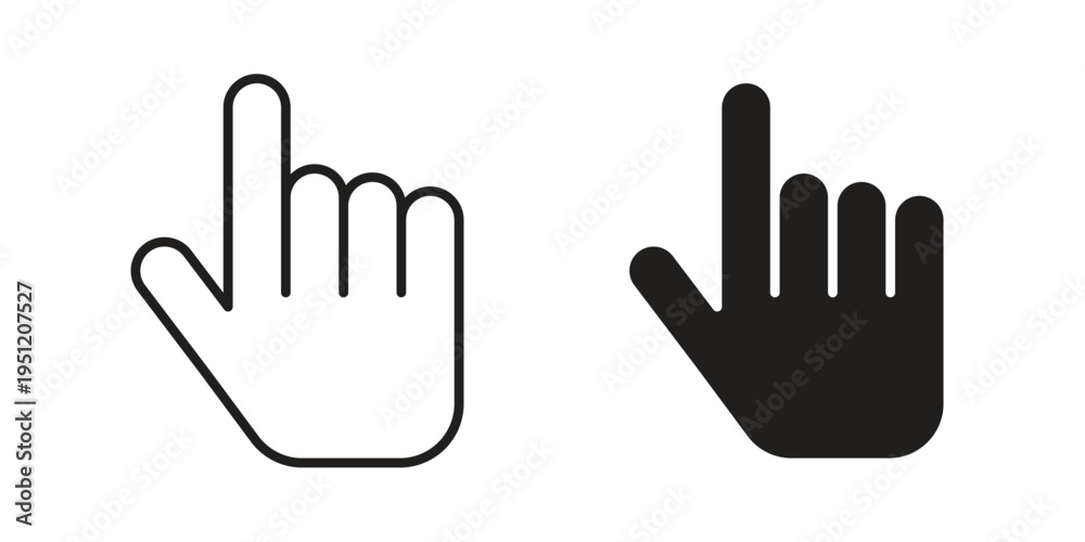 Obraz premium Finger icon in line design. icon for website design, mobile app, ui