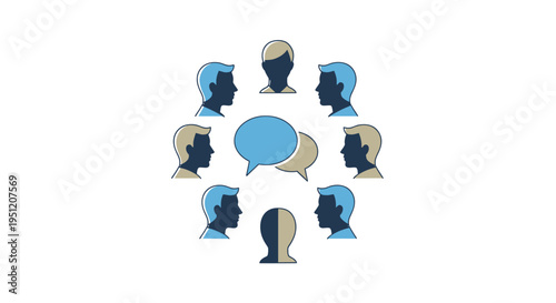 People Heads Talking Communication.