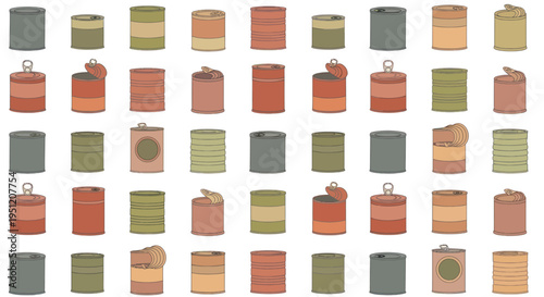Colorful oil cans in various shapes.