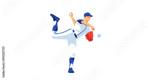 Baseball player throwing a ball.