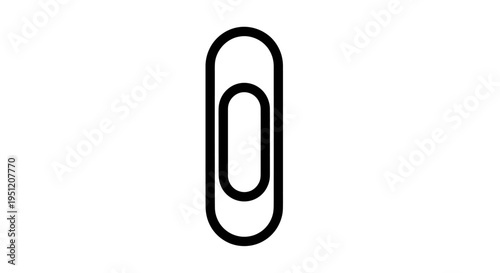 Paperclip office supply metal item.