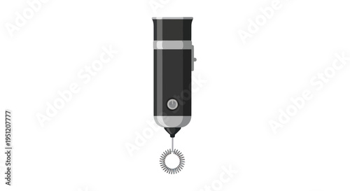 Black and silver metal lighter object.