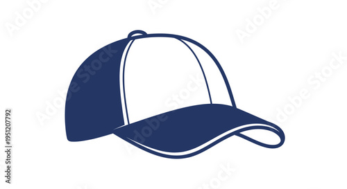 Dark blue baseball cap with white.