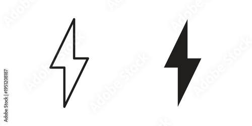 Flash icon in line design. icon for website design, mobile app, ui