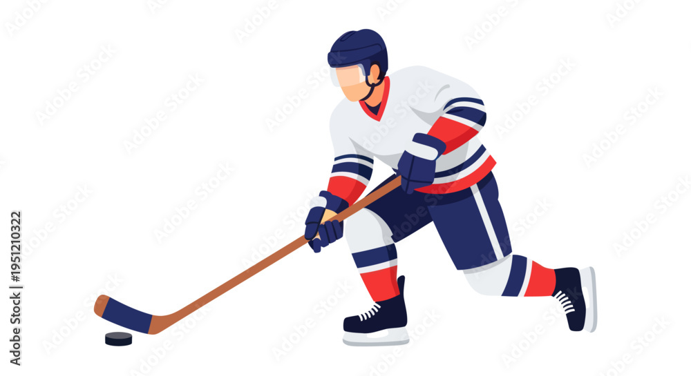 Fototapeta premium Hockey player in action shot skate.