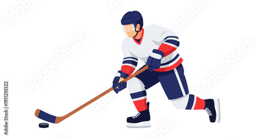 Hockey player in action shot skate.