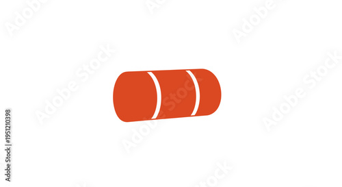 Red and white hot dog bun.