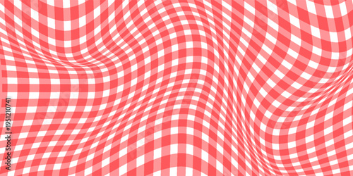 Checkered picnic plaid texture. Gingham or vichy pattern. EPS 10