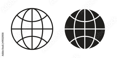 Globe icon in line design. icon for website design, mobile app, ui