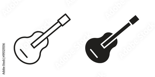 Guitar icon in line design. icon for website design, mobile app, ui