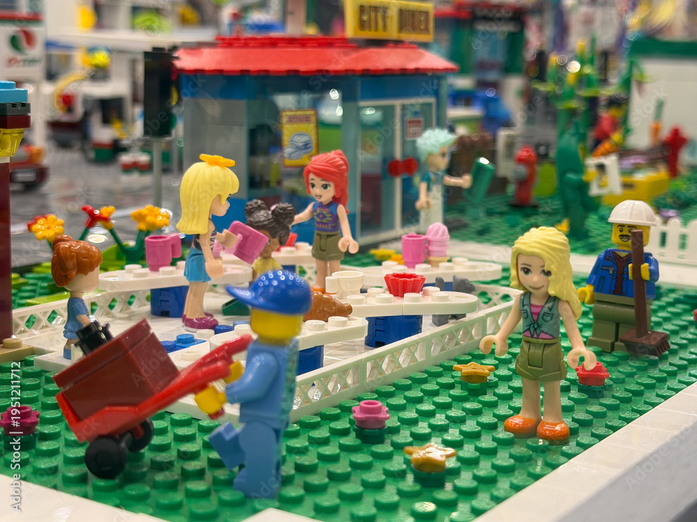 Fototapeta premium Lego friends park playset scene