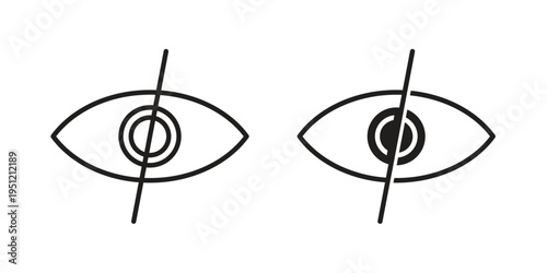 Hide icon in line design. icon for website design, mobile app, ui