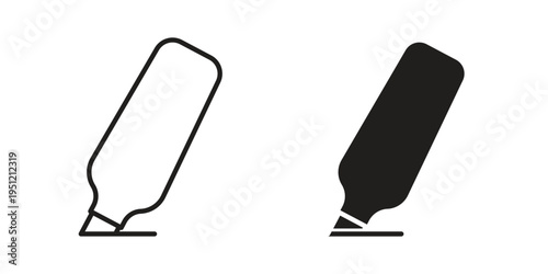 Highlighter icon in line design. icon for website design, mobile app, ui