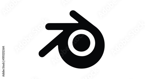 Blender s logo a stylized black silhouette with a central white circle