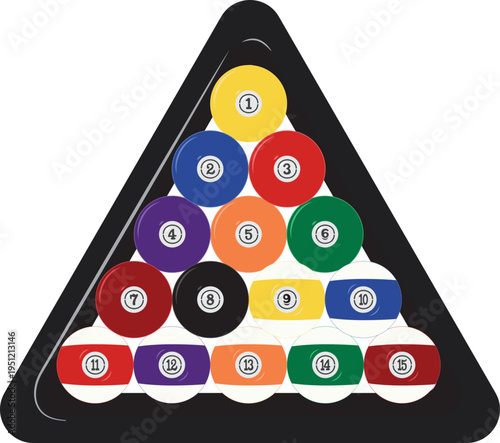 당구재료인 숫자별 둥근 포켓볼