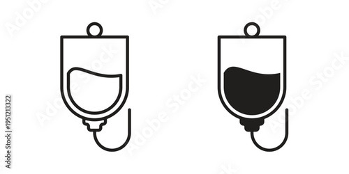 IV bag icon in line design. icon for website design, mobile app, ui
