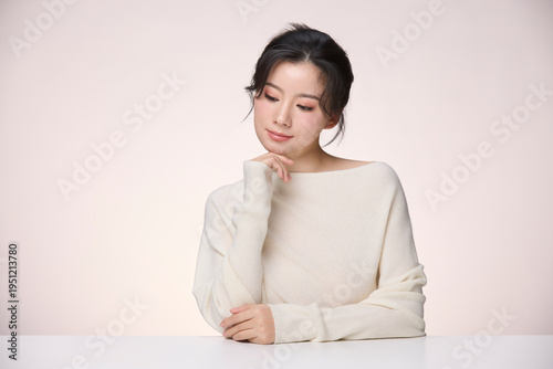 Beauty portrait of a radiant young woman
