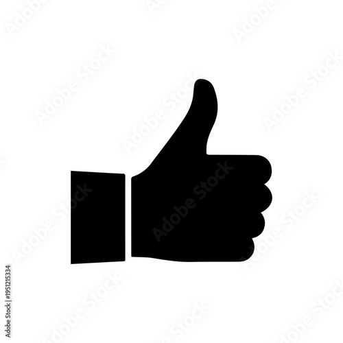 Thumbs up icon representing success approval and positive social media feedback
