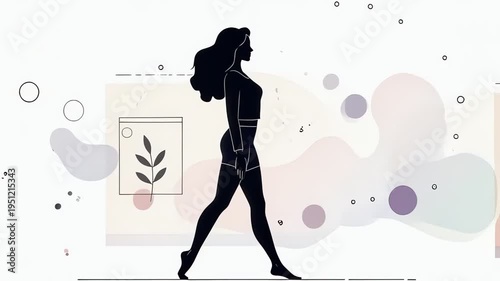 Empowering Women - Silhouette Art for Strength and Wellness.
