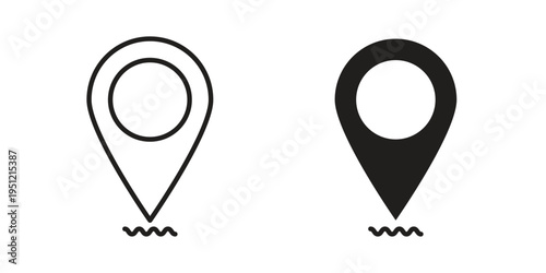 Location pin icon in line design. icon for website design, mobile app, ui