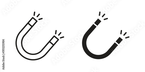 Magnet icon in line design. icon for website design, mobile app, ui