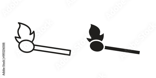 Matches icon in line design. icon for website design, mobile app, ui